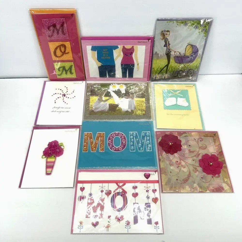 Lot of 10 Papyrus Mother's Day Cards, for Mom, Mommy to be, New Mom, Wife is Hot